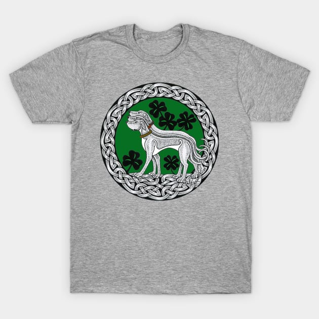 Triple Celtic Irish Wolfhound Ring T-Shirt by patfish